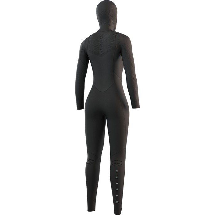 2024 Mystic Womens Gem 6/4/3mm Chest Zip Hooded Wetsuit 35000.220015 - Black